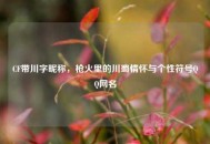 CF带川字昵称，枪火里的川蜀情怀与个性符号 *** 网名