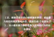 （注，根据您提供的CF蝴蝶被杀事件，虚拟暴力背后的现实思考内容，直接生成1个标题如下），从CF虚拟暴力事件看青少年网络行为的社会警示