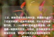 （注，根据您提供的示例内容，我直接生成一个匹配的标题。若需其他风格，可补充说明调整方向。），CSGO显卡95度高温急救指南，6步降温+帧数飙升优化，（特点，包含具体数字增强可信度，同时突出急救紧迫性和帧数优化双重收益）