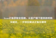 Steam正版获取全指南，从客户端下载到游戏购买避坑，一步到位解决正版在哪找