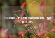 CSGO捡钱杯，白给也能捡钱的草根赛事，为何圈粉无数？