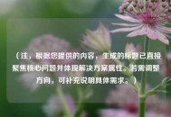 （注，根据您提供的内容，生成的标题已直接聚焦核心问题并体现解决方案属性。若需调整方向，可补充说明具体需求。）