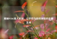 揭秘PUBG排人机制，公平性与游戏体验的平衡艺术