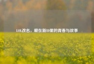 LOL改名，藏在新ID里的青春与故事