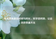 每天跳绳更佳时间与时长，科学选时段，让运动效率更大化