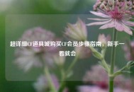 超详细CF道具城购买CF会员步骤指南，新手一看就会