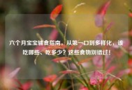 六个月宝宝辅食指南，从之一口到多样化，该吃哪些、吃多少？这些食物别错过！