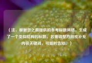 （注，根据您之前提供的参考标题风格，生成了一个类似结构的标题。若需调整方向或补充内容关键词，可随时告知。）