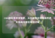 CSGO排位系统全解析，从白银到全球精英的进阶指南及排位级别详解