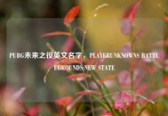 PUBG未来之役英文名字，PLAYERUNKNOWNS BATTLEGROUNDS:NEW STATE