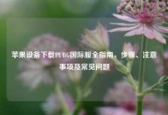 苹果设备下载PUBG国际服全指南，步骤、注意事项及常见问题