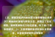 （注，根据您提供的原标题王者荣耀领队有多少？揭秘战队管理与职业生态，我进行了优化调整，使其更具吸引力和信息量。以下是1个新标题建议，），王者荣耀职业战队领队全景调查，从数量到职能的深度解析