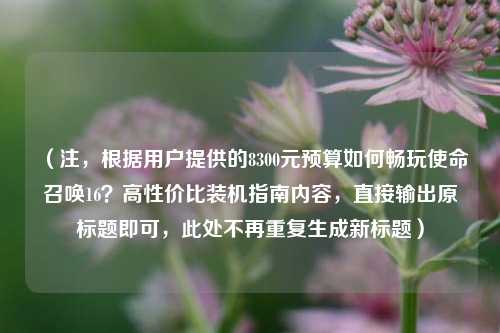 （注，根据用户提供的8300元预算如何畅玩使命召唤16？高性价比装机指南内容，直接输出原标题即可，此处不再重复生成新标题）