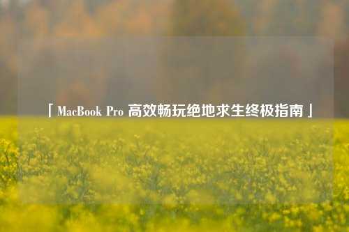 「MacBook Pro 高效畅玩绝地求生终极指南」
