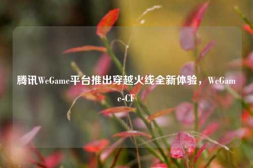 腾讯WeGame平台推出穿越火线全新体验，WeGame-CF