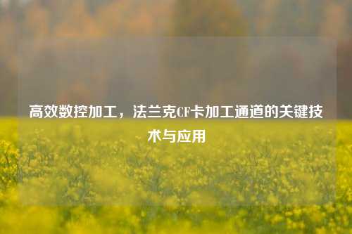 高效数控加工，法兰克CF卡加工通道的关键技术与应用