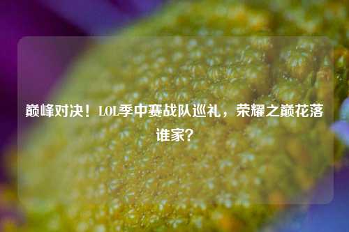 巅峰对决！LOL季中赛战队巡礼，荣耀之巅花落谁家？