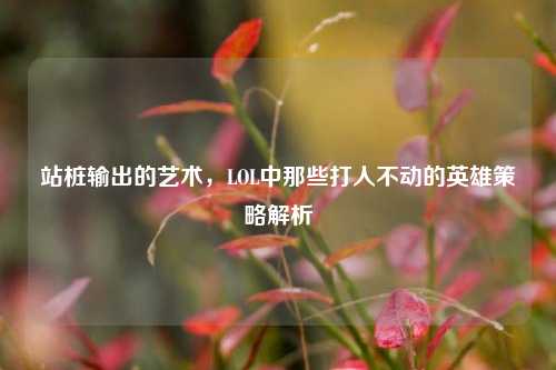 站桩输出的艺术，LOL中那些打人不动的英雄策略解析