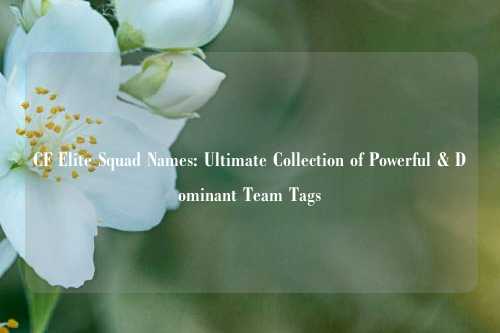 CF Elite Squad Names: Ultimate Collection of Powerful & Dominant Team Tags