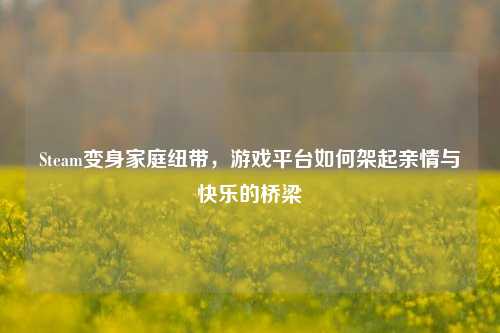 Steam变身家庭纽带,游戏平台如何架起亲情与快乐的桥梁