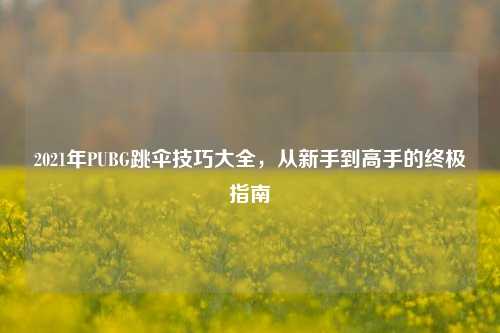 2021年PUBG跳伞技巧大全，从新手到高手的终极指南