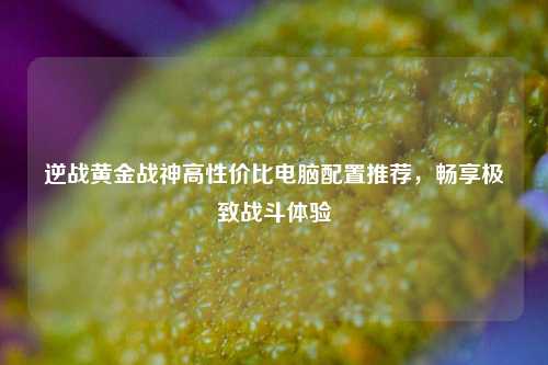 逆战黄金战神高性价比电脑配置推荐，畅享极致战斗体验