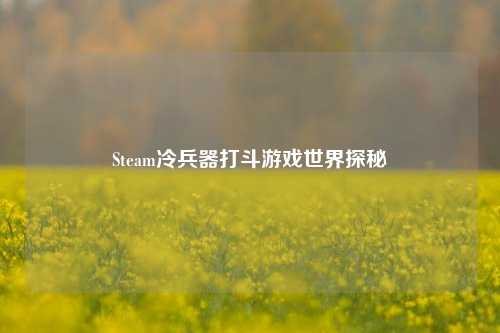 Steam冷兵器打斗游戏世界探秘