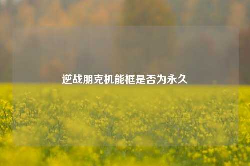 逆战朋克机能框是否为永久