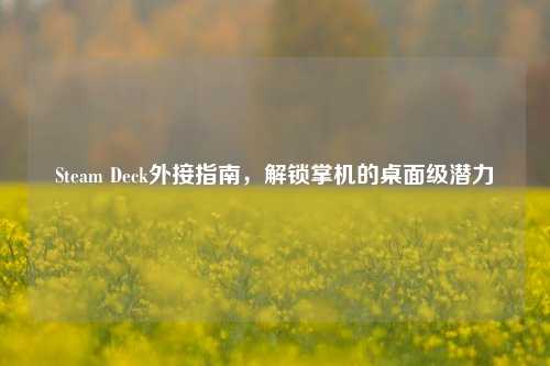 Steam Deck外接指南,解锁掌机的桌面级潜力