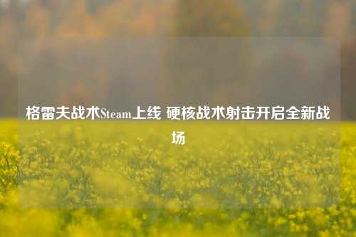 格雷夫战术Steam上线 硬核战术射击开启全新战场