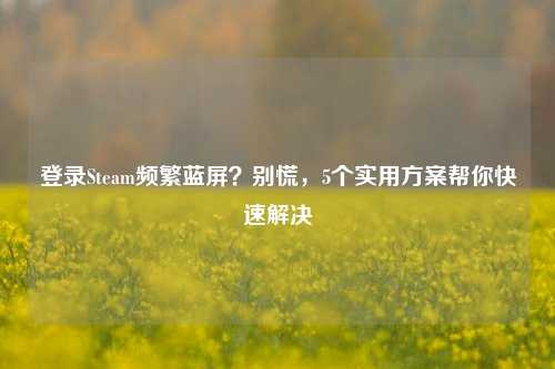 登录Steam频繁蓝屏？别慌，5个实用方案帮你快速解决